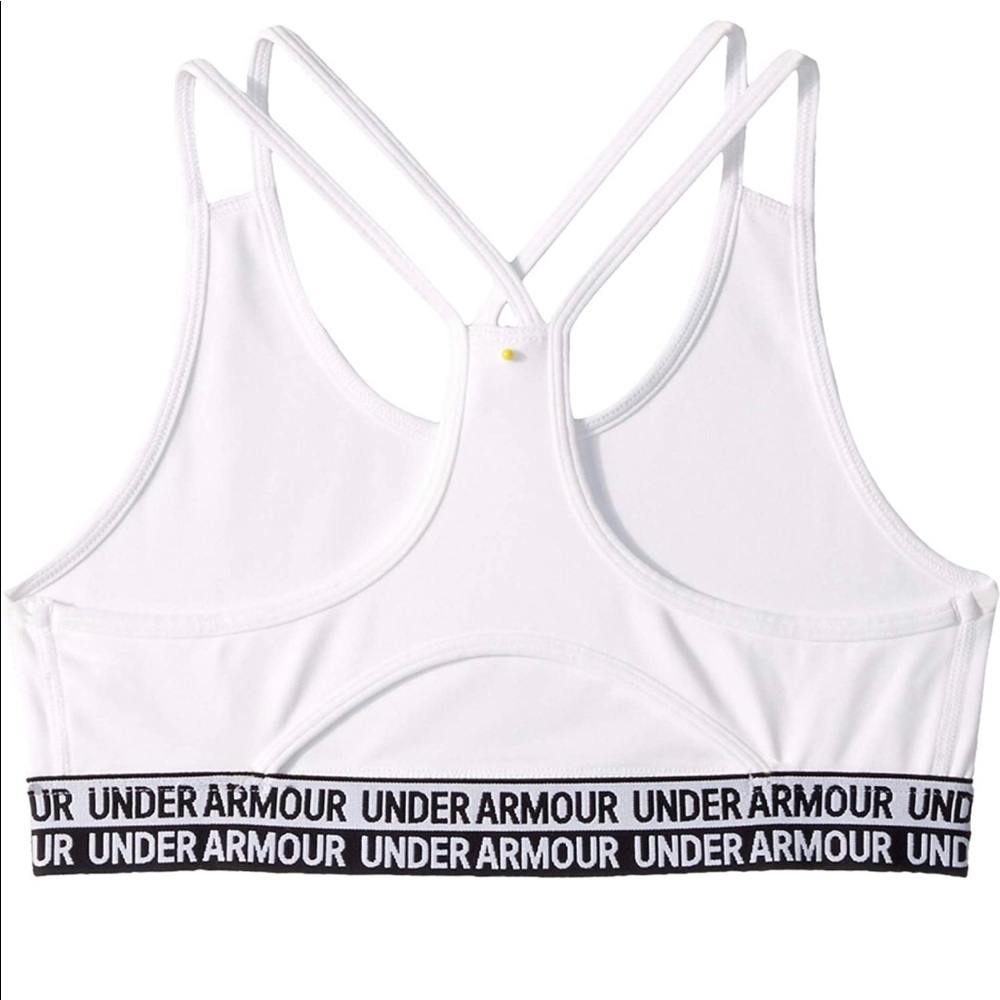 Under Armour Girls HeatGear Sports Bra White Sz S Youth - Picture 5 of 7